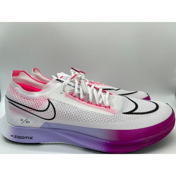 Nike ZoomX StreakFly White Vivid Grape DJ6566-104 Running Shoes Men's Size 15 - Picture 1 of 12